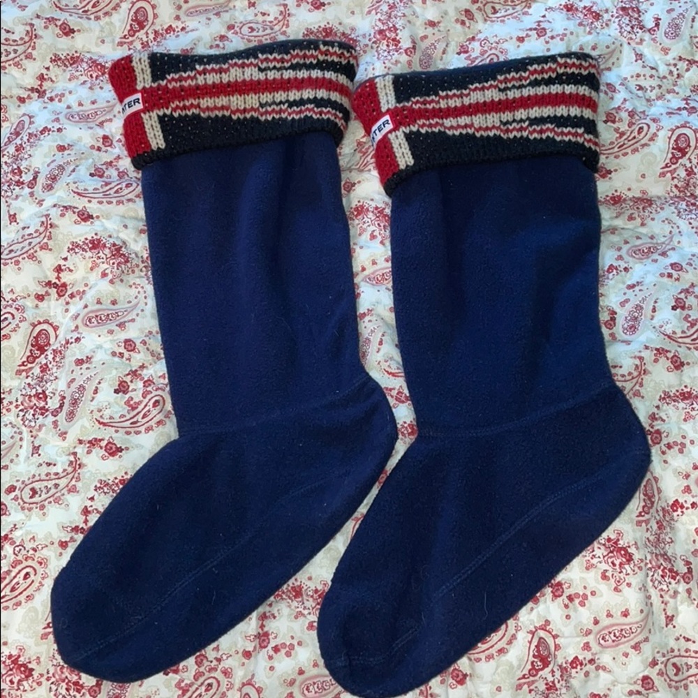 Hunter boot socks in Union Jack sweater